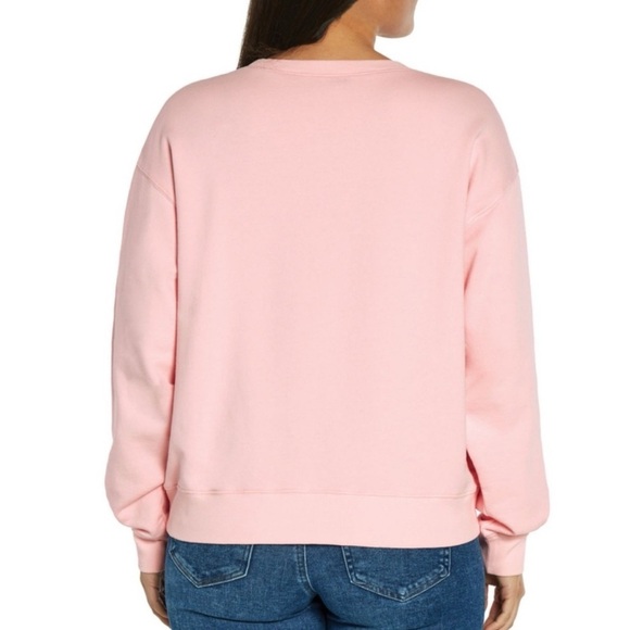 Wildfox Graphic Crewneck "Brunch Club Everyday" pink Sweatshirt size L NWT - Picture 9 of 9
